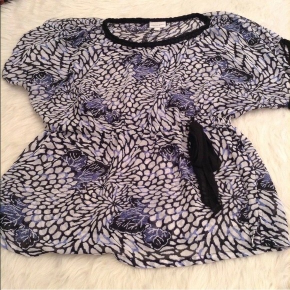 Fashion Bug Top 1X Semi Sheer Kimono Blouse (BG) - Picture 1 of 6